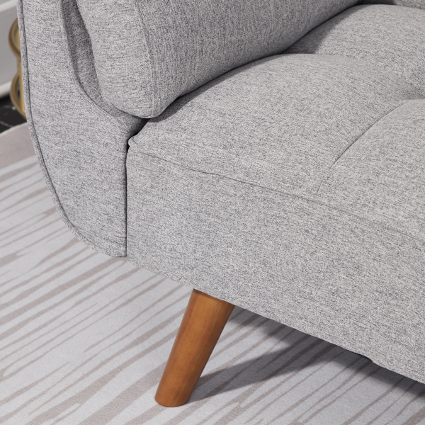 75英寸喇叭扶手可转换双人沙发床-浅灰色-10