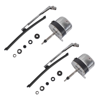 改装雨刮电机套件 Silver Windshield Wiper Motor Kit Street Hot Rod Universal Boat Fit for Chevy Fit for Jeep