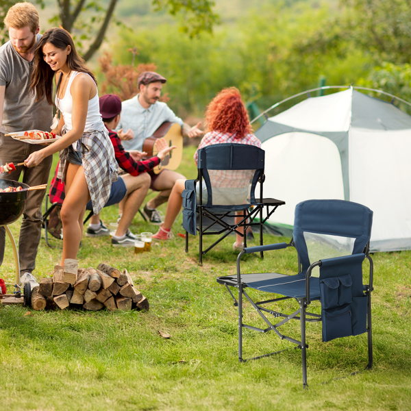 座高19"*宽23"*深16"  蓝灰色  野营椅 牛津布 120kg-11