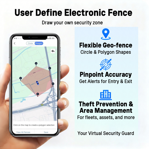 无线GPS汽车防盗追踪器 | 全球实时车辆定位器，支持物联网SIM卡 | 震动和电子围栏报警 | 续航15天以上-9