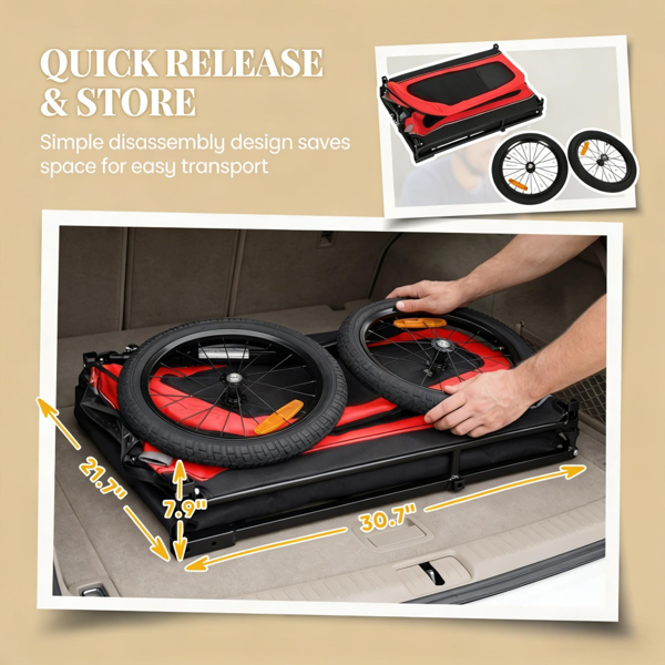 宠物自行车拖车-5