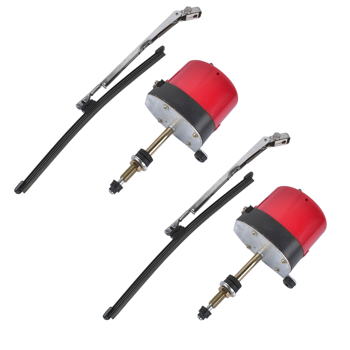 改装雨刮电机套件 Red Windshield Wiper Motor Kit Street Hot Rod Universal Boat Fit for Chevy Fit for Jeep
