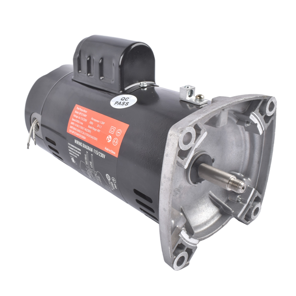 泳池水泵电机 Swimming Pool Water Pump Motor 115/230V Square Flange 1.5 HP 3450 RPM Single Speed-2