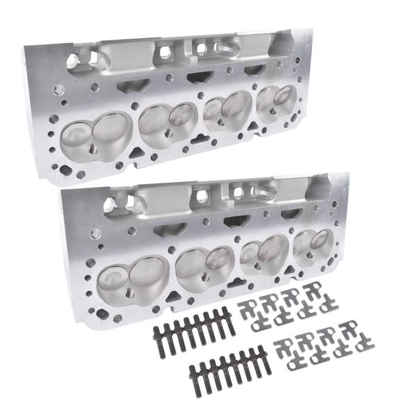 缸盖总成 Complete Aluminum Cylinder Heads Fits for SBC Chevy 350 Camaro 190cc 64cc 2.02/1.60-Straight 129006601-2