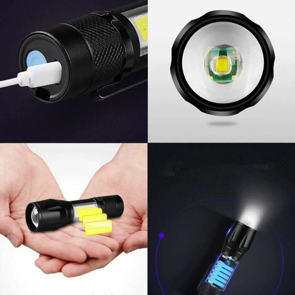 2 套可充电式小型LED手电筒野营手电筒工作灯-11