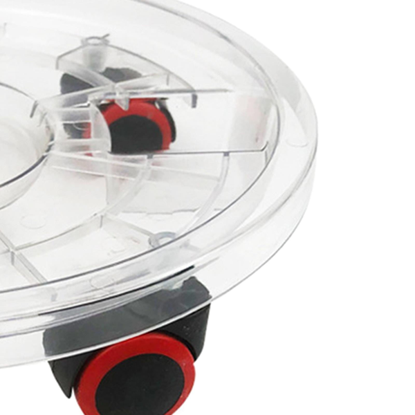 8 Pcs Heavy-Duty Clear Plant Caddy with Wheels, Rolling Flower Pot Stand 11.8" Inner 13" Outer Diameter, Water Collection Plant Dolly for Large Indoor Outdoor Potted Plants-5