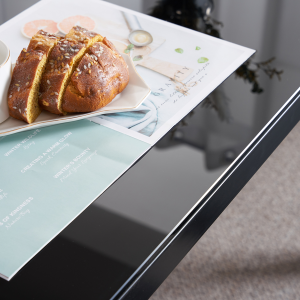 4pcs 高靠背横线缝纫装饰 PU革 餐椅 圆管 黑色 N201（替换编码：13028198-18410366）-24