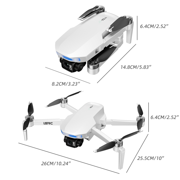 S-X1 GPS Drone, 20-30 Minute Flight, Dual HD 50fps Cameras, 3-Axis Gimbal, 5MP Stabilized Images, Auto Low Power Return, Large Screen Remote-2