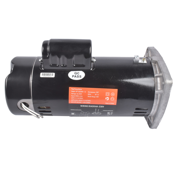泳池水泵电机 Swimming Pool Motor Square Flange 2 HP 230V 60Hz 3450 RPM 48Y Frame-6