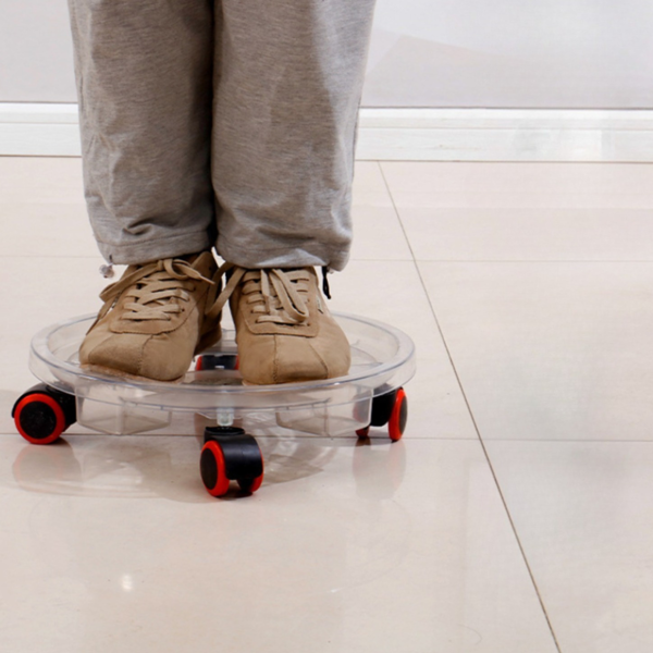 8 Pcs Heavy-Duty Clear Plant Caddy with Wheels, Rolling Flower Pot Stand 11.8" Inner 13" Outer Diameter, Water Collection Plant Dolly for Large Indoor Outdoor Potted Plants-10