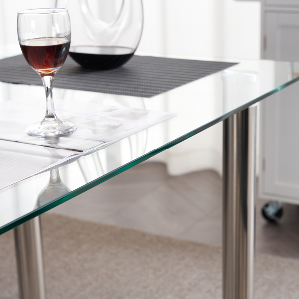 4pcs 高靠背横线缝纫装饰 PU革 餐椅 圆管 黑色 N201（替换编码：13028198-18410366）-11