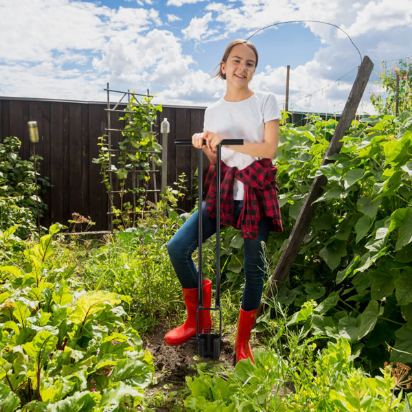 （自提可发加拿大，temu&tk下自提单）多功能球根种植工具，长柄5合1园艺挖土除草铲，适用于家庭花园草坪，长柄球根种植铲操作简便，多功能园艺工具，适用于种植、除草和挖土-11