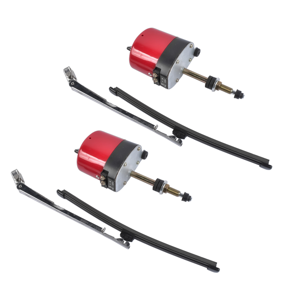 改装雨刮电机套件 Red Windshield Wiper Motor Kit Street Hot Rod Universal Boat Fit for Chevy Fit for Jeep-3