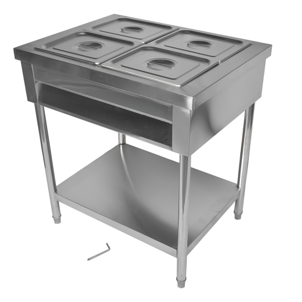 A3-4盘商用保温柜 4-Pan Commercial Food Warmer, Professional Buffet Catering Food Warmer, Electric Steam Table, Stainless Steel-7