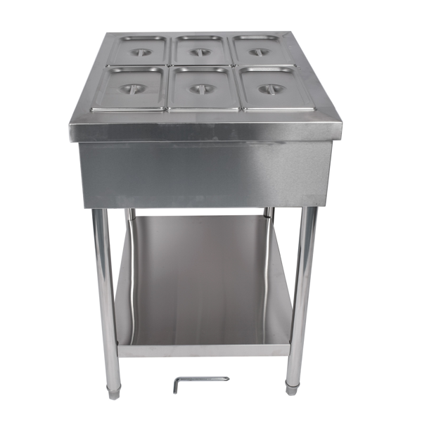 A3-6盘商用保温柜 6-Pan Commercial Food Warmer, Professional Buffet Catering Food Warmer, Electric Steam Table, Stainless Steel-9
