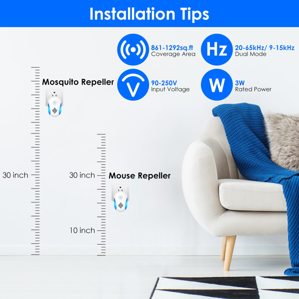 （自提可发加拿大，temu&tk下自提单）6件装超声波驱虫器，广覆盖双频驱虫，适用于家庭、公寓、酒店、办公室及厨房-9