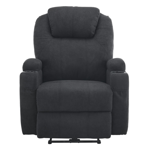 1pcs 黑色 织物 电动平躺 功能椅带2点按摩带加热 120kg 室内功能椅 英国-6