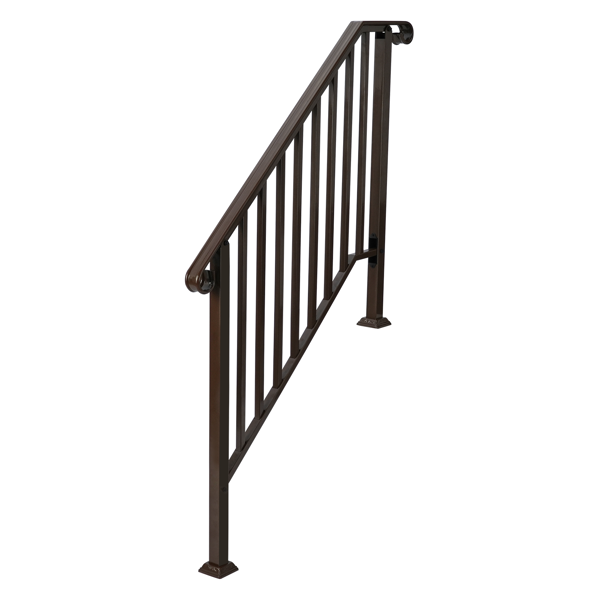 古铜色 3阶 庭院楼梯扶手-3