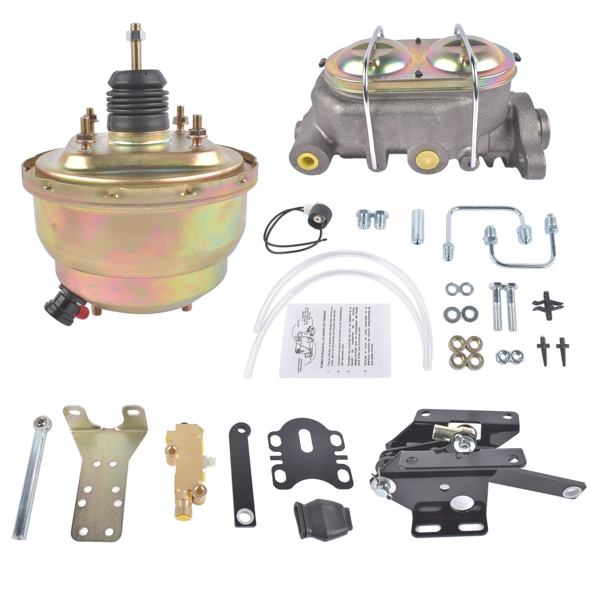 刹车助力器总成 Power Brake Booster Assembly Manual Master Cylinder Replacement for 1957-1972 Ford Galaxie & Fullsize Cars-2