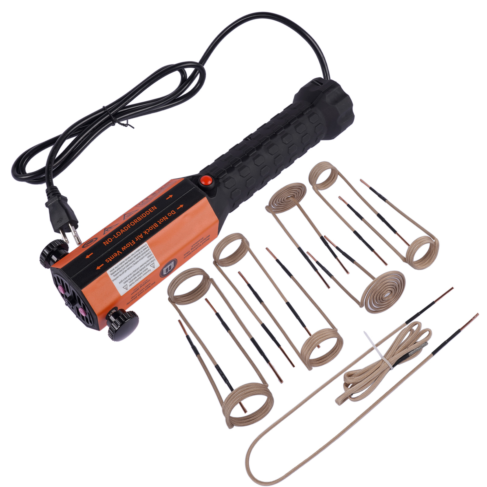 1200W 110V Magnetic Induction Heater Kit w/10 Coils for Rusty Screw Bolts Nuts Removing with Case