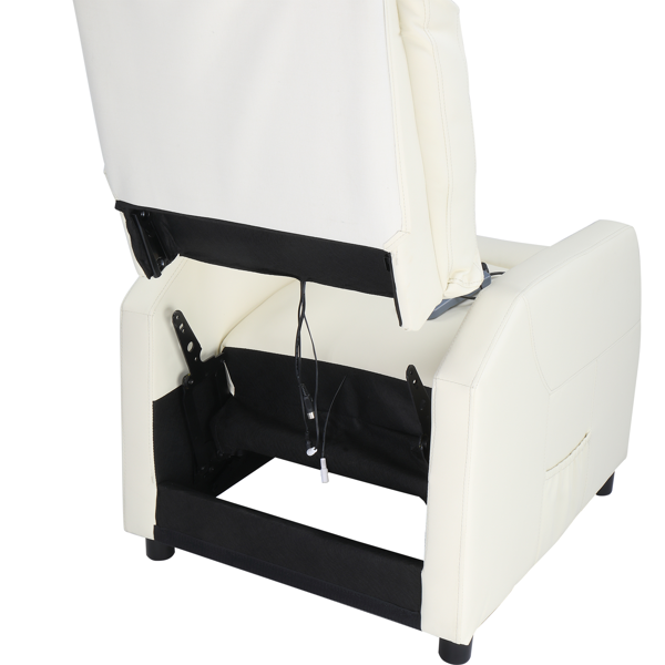 奶油白 PU 带6点按摩1点加热功能 120kg 室内功能椅 英规 BRC-004-11