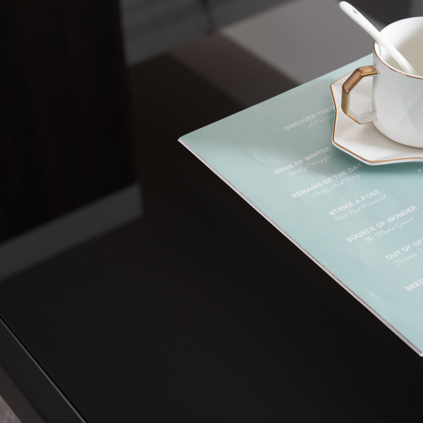 4pcs 高靠背横线缝纫装饰 PU革 餐椅 圆管 黑色 N201（替换编码：13028198-18410366）-12