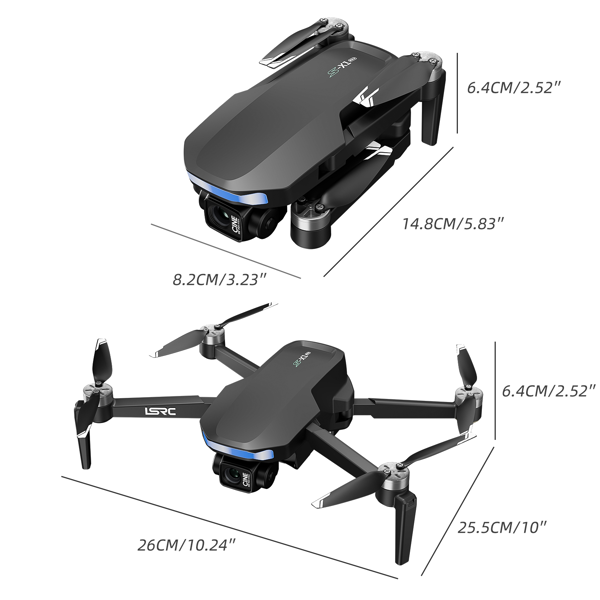 S-X1 GPS Drone, 20-30 Minute Flight, Dual HD 50fps Cameras, 3-Axis Gimbal, 5MP Stabilized Images, Auto Low Power Return, Large Screen Remote-2