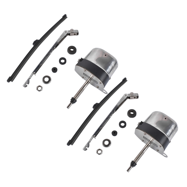 改装雨刮电机套件 Silver Windshield Wiper Motor Kit Street Hot Rod Universal Boat Fit for Chevy Fit for Jeep-2