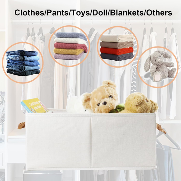 3个大容量储物箱一包，衣橱收纳系统，坚固可折叠收纳盒，用于整理衣物、床单、玩具、书籍——书架收纳器、架子、篮子、收纳箱-4