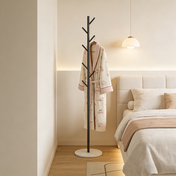 Clothing Rack, Golden Metal Freestanding Heavy Duty Clothes Rack with Marble Base, Multipurpose Garment Hanger for Bedroom, Hat, Scarf, Jacket,-7