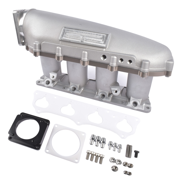 进气歧管 Silver Ultra Race Intake Manifold Kit Replacement for Honda Civic Si 2002-2005, Acura RSX 2002-2006, TSX 2004-2006 K20 K20A2-6