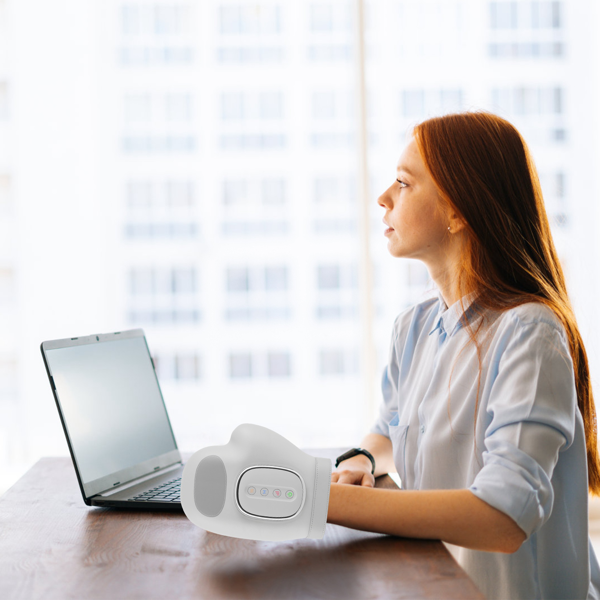 （自提可发加拿大，temu&tk下自提单）14个气囊无线手部按摩器，3种按摩模式、5档强度、3档热度，缓解关节炎和腕管综合征，专为关节炎及腕管综合征疼痛设计的无线手部按摩工具-10