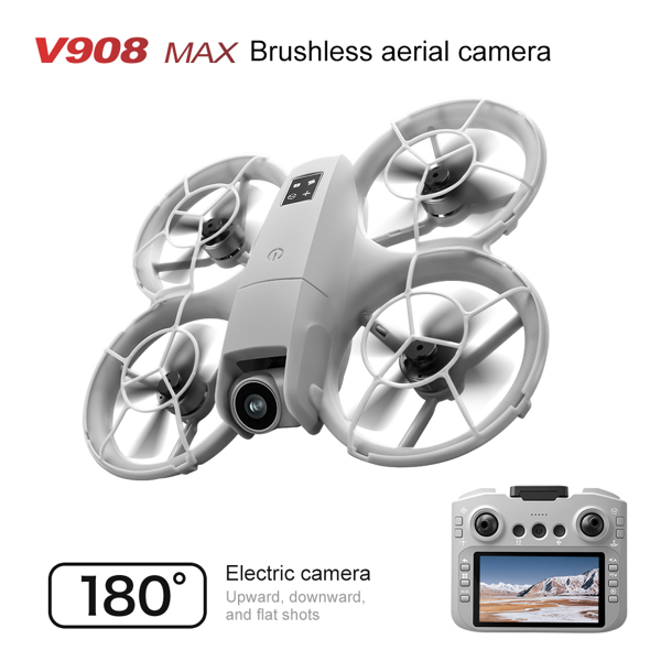 V908MAX Drone - Outdoor Quadcopter Suitable for Beginners & s, 120° Wide-Angle FPV Camera, 360° Flips, Motorized Tilt,, Large-Screen Remote Controller, Ideal Gift for Drone Enthusiasts-4
