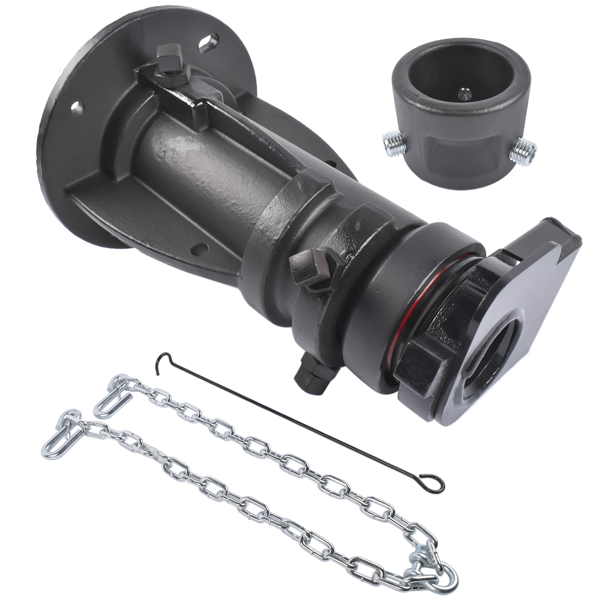 房车牵引座 12" to 16" Adjustable Cushioned 5th-Wheel-to-Gooseneck Adapter 20,000 lb for RV Trailer Camper #C5G1216-3