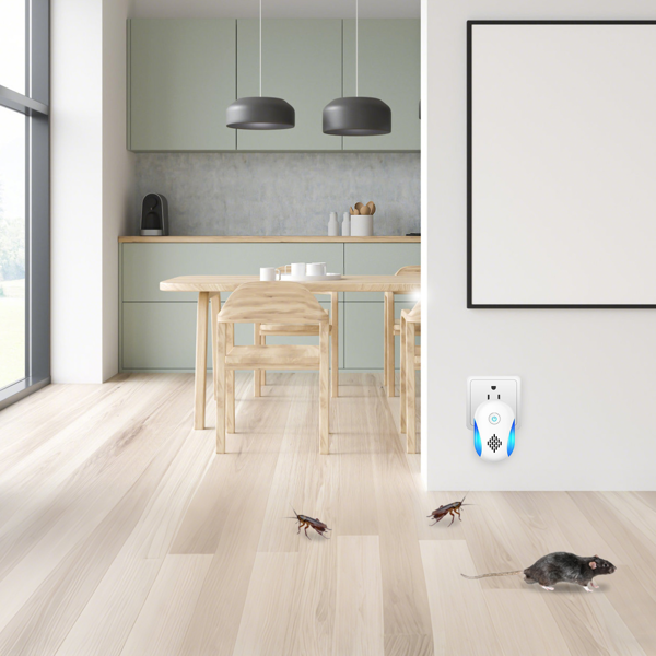 （自提可发加拿大，temu&tk下自提单）6件装超声波驱虫器，广覆盖双频驱虫，适用于家庭、公寓、酒店、办公室及厨房-12