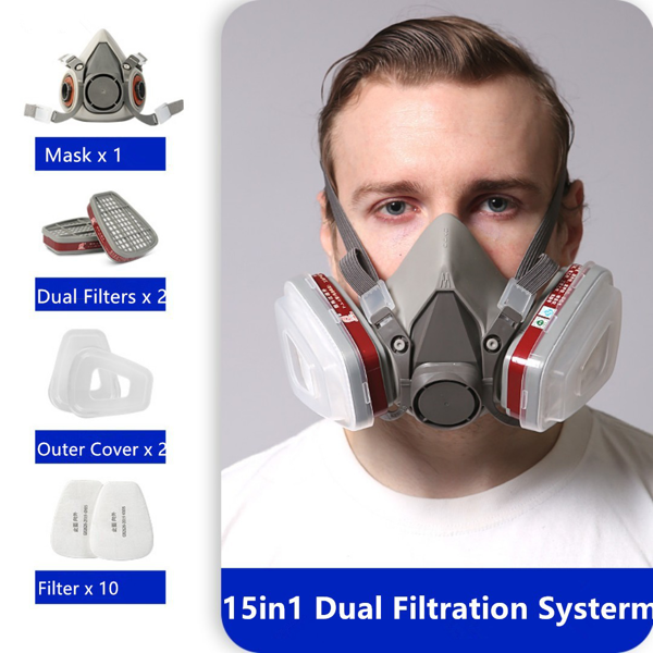 1个7in1半口罩，包括两个过滤器-面罩-8