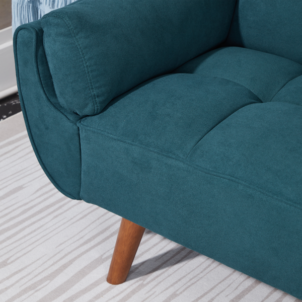 75英寸喇叭扶手可转换双人沙发床-绿色-14