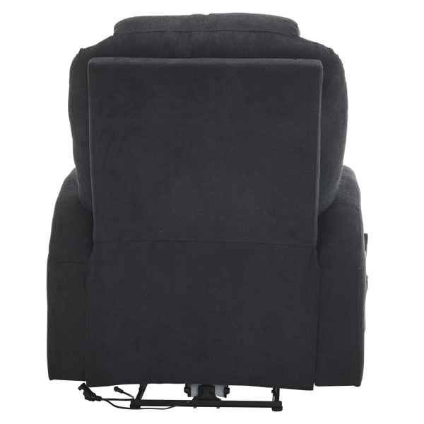 1pcs 黑色 织物 电动平躺 功能椅带2点按摩带加热 120kg 室内功能椅 英国-5