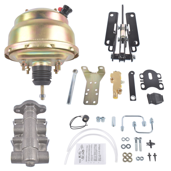 刹车助力器总成 Power Brake Booster Assembly Manual Master Cylinder Replacement for 1957-1972 Ford Galaxie & Fullsize Cars-5