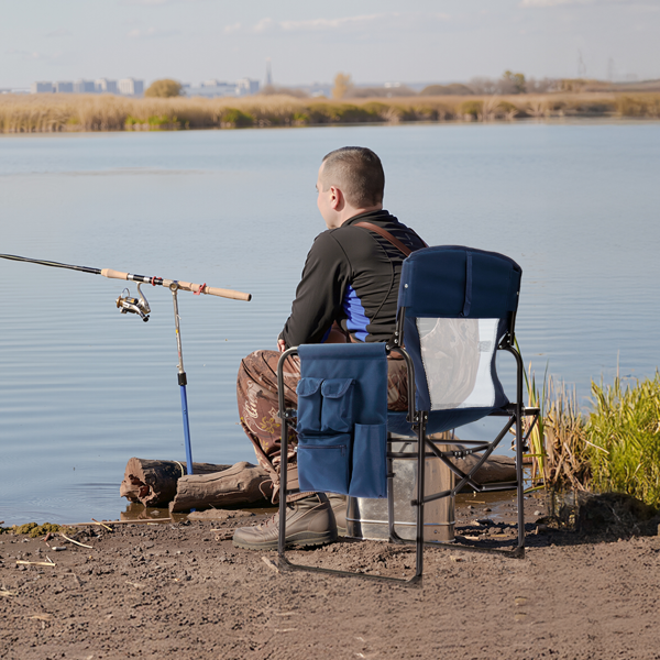 座高19"*宽23"*深16"  蓝灰色  野营椅 牛津布 120kg-13