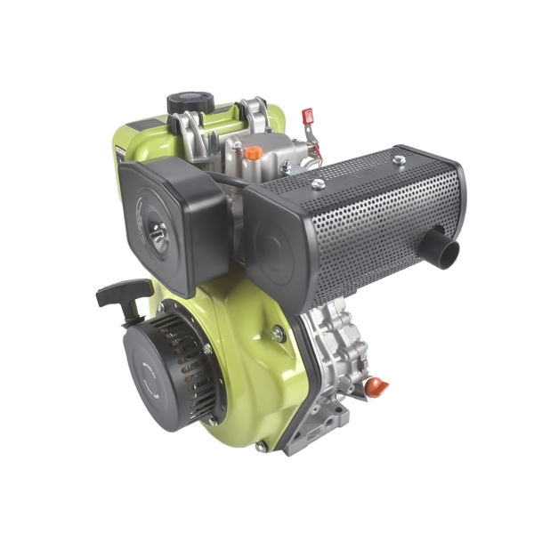 A3-绿色5HP四冲程单缸柴油发动机 5HP 4-stroke Heavy Duty Single Cylinder Diesel Motor Engine 247CC/3600W (Green)-4