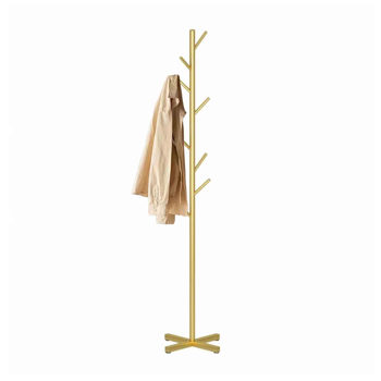 Clothing Rack, Golden Metal Freestanding Heavy Duty Clothes Rack with Marble Base, Multipurpose Garment Hanger for Bedroom, Hat, Scarf, Jacket,