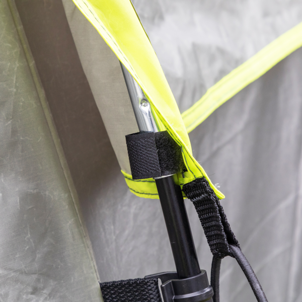 10人 深灰色 三室 露营帐篷 涤纶布 玻璃纤维杆 522*260*210cm 家庭帐篷 N001 -15