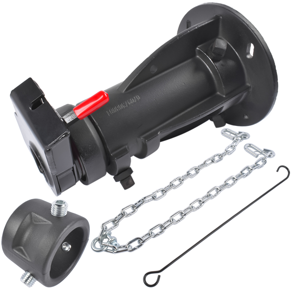 房车牵引座 12" to 16" Adjustable Cushioned 5th-Wheel-to-Gooseneck Adapter 20,000 lb for RV Trailer Camper #C5G1216-7