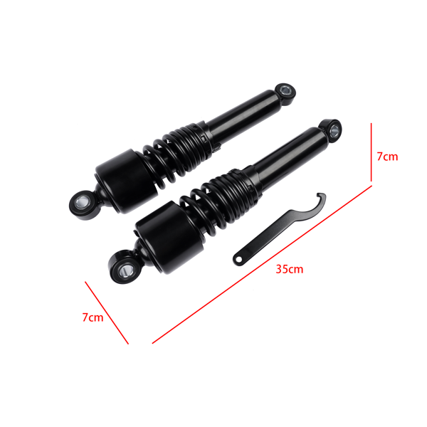 弹簧减震 2Pcs 13" Heavy Duty Rear Shock Absober Fit for Harley-Davidson Road King Touring Street Tour Glide Black-8