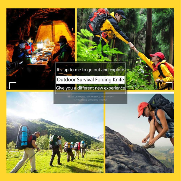 脚蹼小刀，便携式脚蹼小刀，带手电筒的男士，8.5 英寸不锈钢，木柄，脚蹼小刀，远足，户外，露营，男士礼品-6