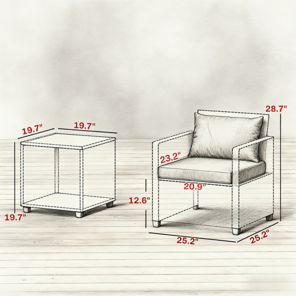 户外花园沙发套装 /藤编沙发-5