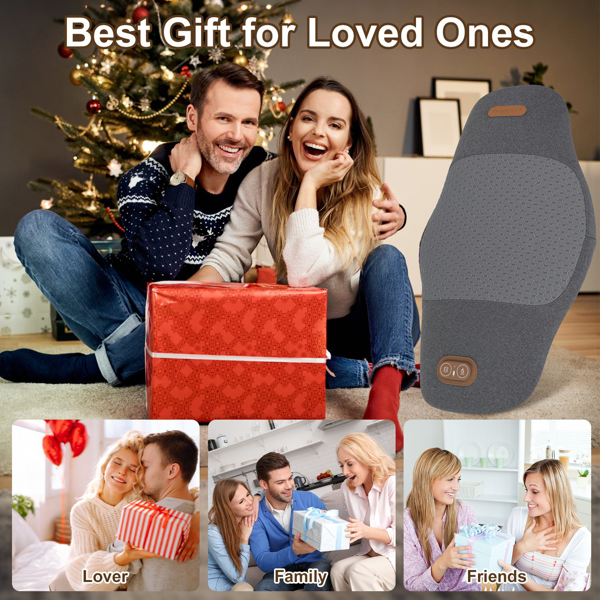 （自提可发加拿大，temu&tk下自提单）二合一按摩枕：这款符合人体工学的腰枕融合振动按摩与热疗功能，双重舒适体验缓解久坐引发的背部酸痛。配备3种可调按摩模式与3档温度设置，提供个性化舒缓体验。-5