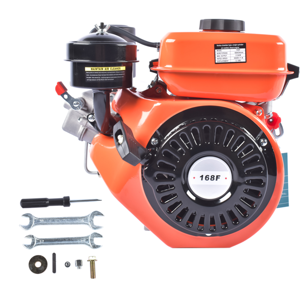 A3- 橙色3HP四冲程单缸柴油发动机 3HP 4-stroke Heavy Duty Single Cylinder Diesel Motor Engine 196CC/2200W (Orange)-1