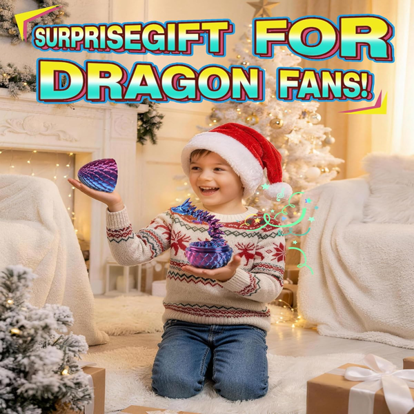 8 英寸 3D 打印龙蛋，神秘水晶龙蛋用于复活节篮子填充物，独特复活节玩具与装饰，儿童与收藏家奇幻桌面装饰（4 件装）-9